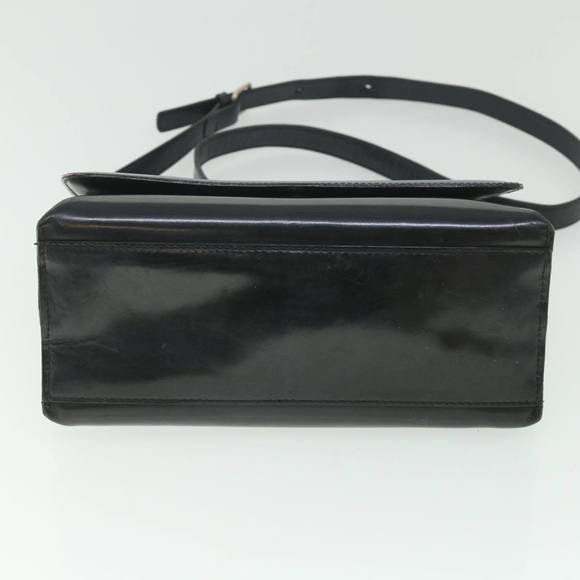 BURBERRY Shoulder Bag Leather Black Auth ac2232 - Picture 5 of 16